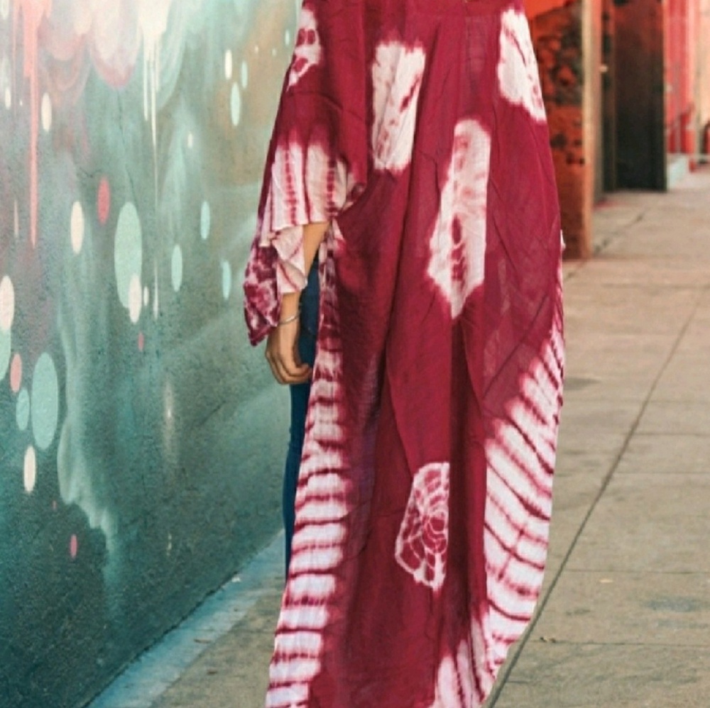 Tie-dye long kimono - Picture 4 of 4